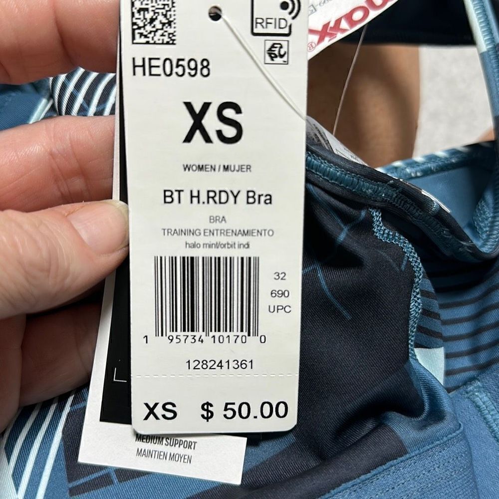 ADIDAS X PELOTON Digi Motion Heat.Rdy Believe This Sports Bra XS - Picture 9 of 10